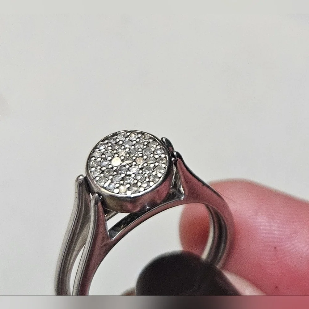 Sterling Silver Cubic Zirconia Women's Cocktail Party Ring Beautiful Size 10